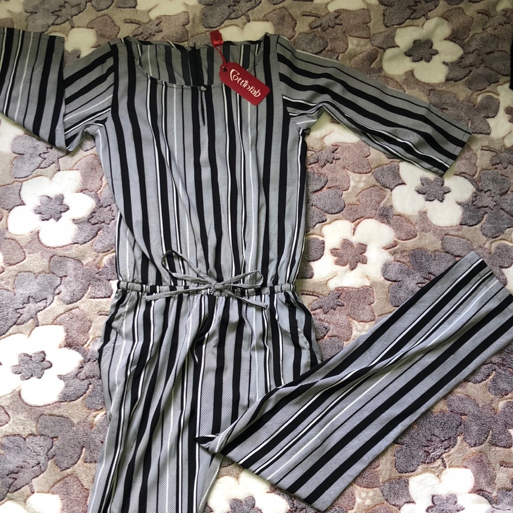 Jumpsuit black and white